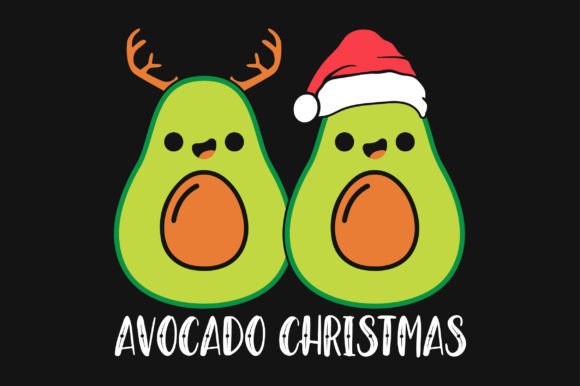 Avocado Christmas SVG Vector T-shirt Review