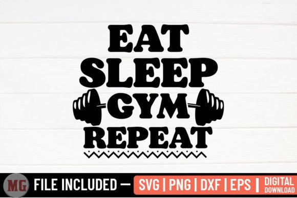 Eat Sleep Gym Repeat Embroidery Design Review