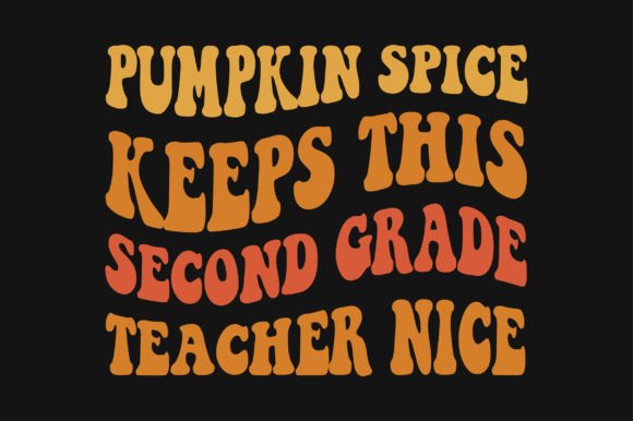 Pumpkin Retro Wavy SVG Vector T-shirt Design Review