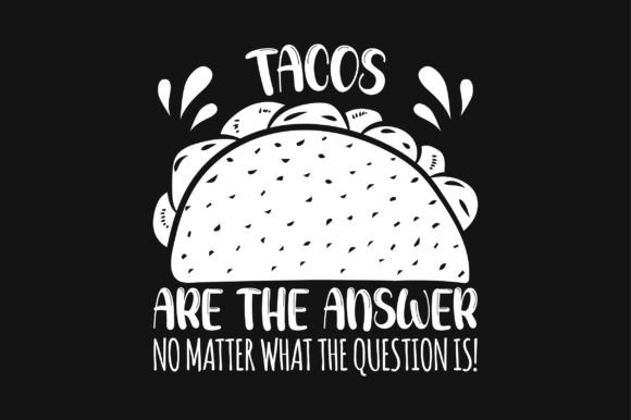 Tacos Typography Minimalist SVG T-shirt